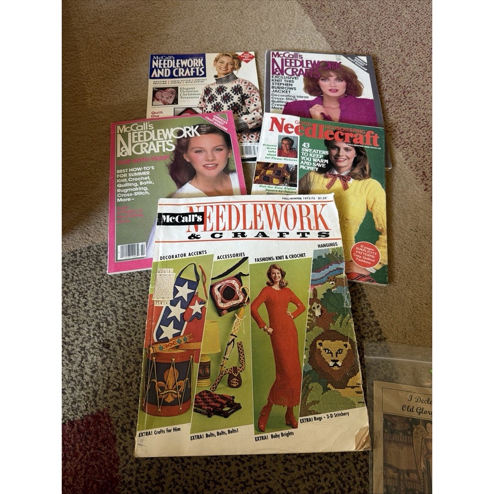 mccalls needlework crafts magazine vintage lot of 5 Good housekeeping 1972-1991